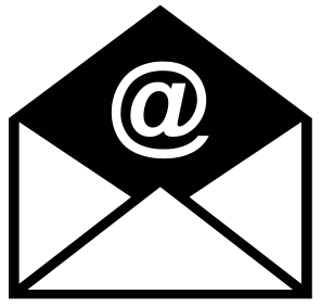 Black email icon transparent